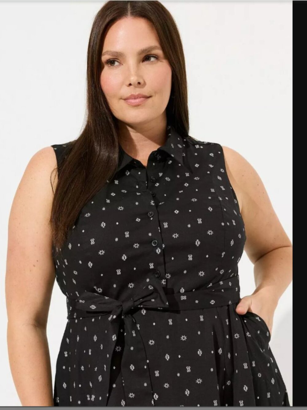 TORRID Midi Poplin Collared Shirtdress - Picture 2 of 7